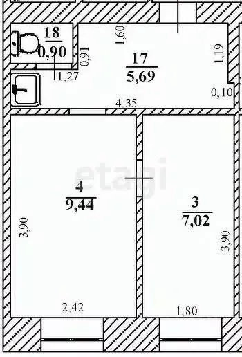 Комната Ульяновская область, Ульяновск Солнечная ул., 14 (23.1 м) - Фото 2