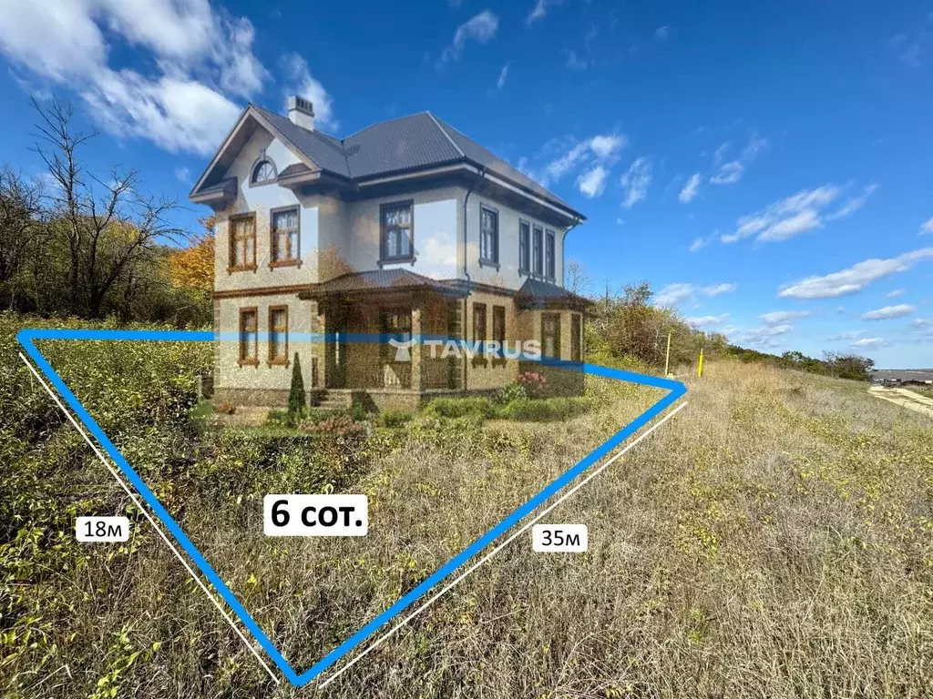 Участок в Крым, Симферопольский район, Добровское с/пос, с. ... - Фото 1