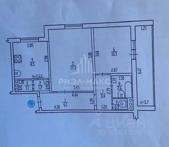 2-к кв. Брянская область, Брянск ул. Брянского Фронта, 10/1 (51.4 м) - Фото 0
