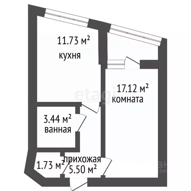 1-к кв. Воронежская область, Воронеж Херсонская ул., 21А (41.3 м) - Фото 2