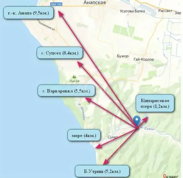 Участок в Краснодарский край, Анапа муниципальный округ, с. Сукко ул. ... - Фото 2