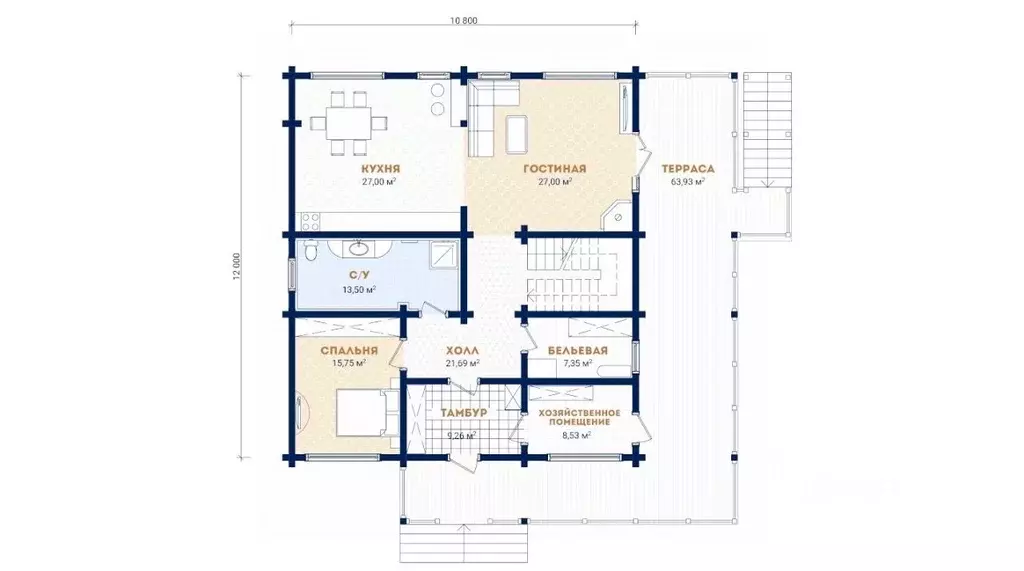 Дом в Ленинградская область, Всеволожский район, Куйвозовское с/пос, ... - Фото 2