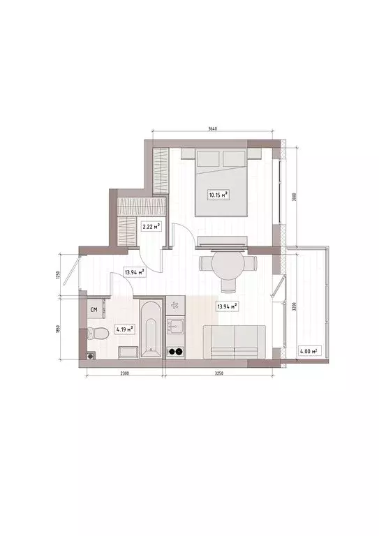 Квартира-студия: Кемерово, улица Терешковой, 39А (32.8 м) - Фото 2
