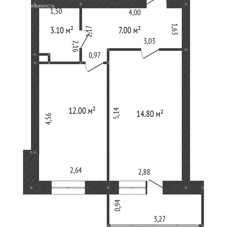 1-комнатная квартира: абакан, улица генерала тихонова, 8 (32.9 м) - Фото 0