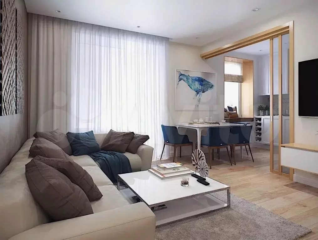 Квартира-студия, 34,5 м, 19/22 эт. - Фото 0