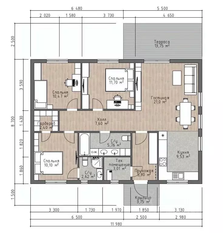 Дом в Ленинградская область, Всеволожский район, Лесколовское с/пос, ... - Фото 2