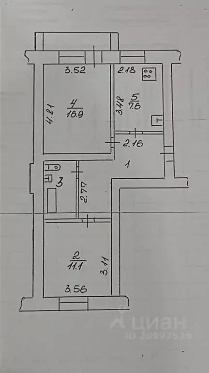 2-к кв. Новгородская область, Великий Новгород Московская ул., 7 (50.0 ... - Фото 1