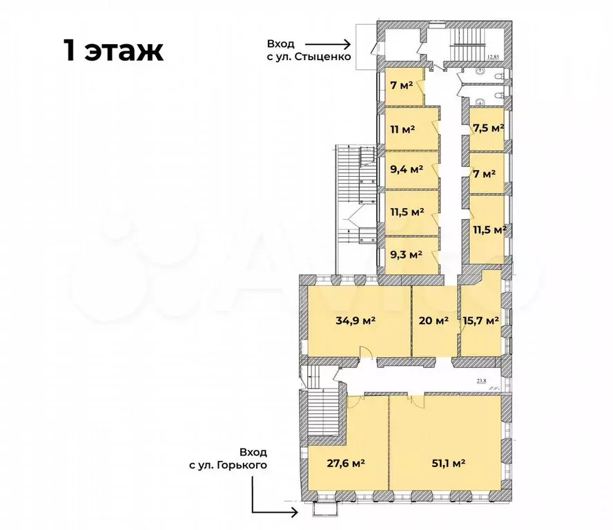 Офис класса А, 51.1 м - Фото 0