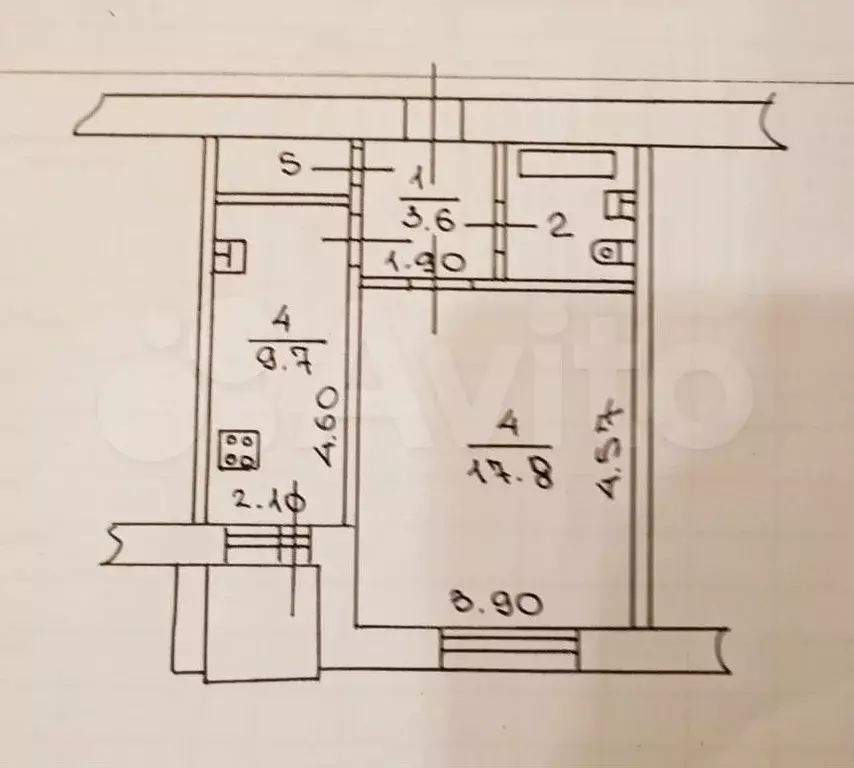 1-к. квартира, 37 м, 5/9 эт. - Фото 0