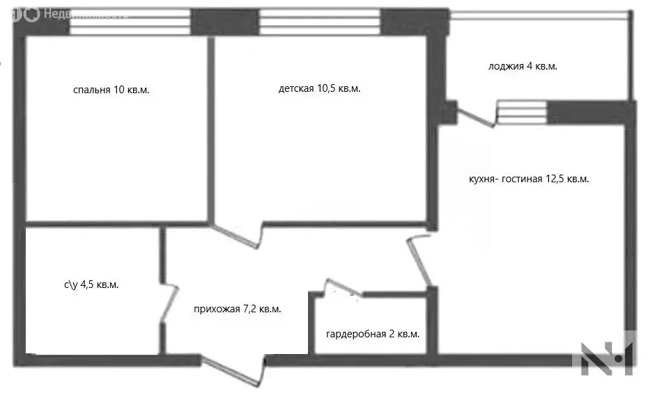 2-комнатная квартира: Санкт-Петербург, улица Александра Матросова, 3 ... - Фото 1