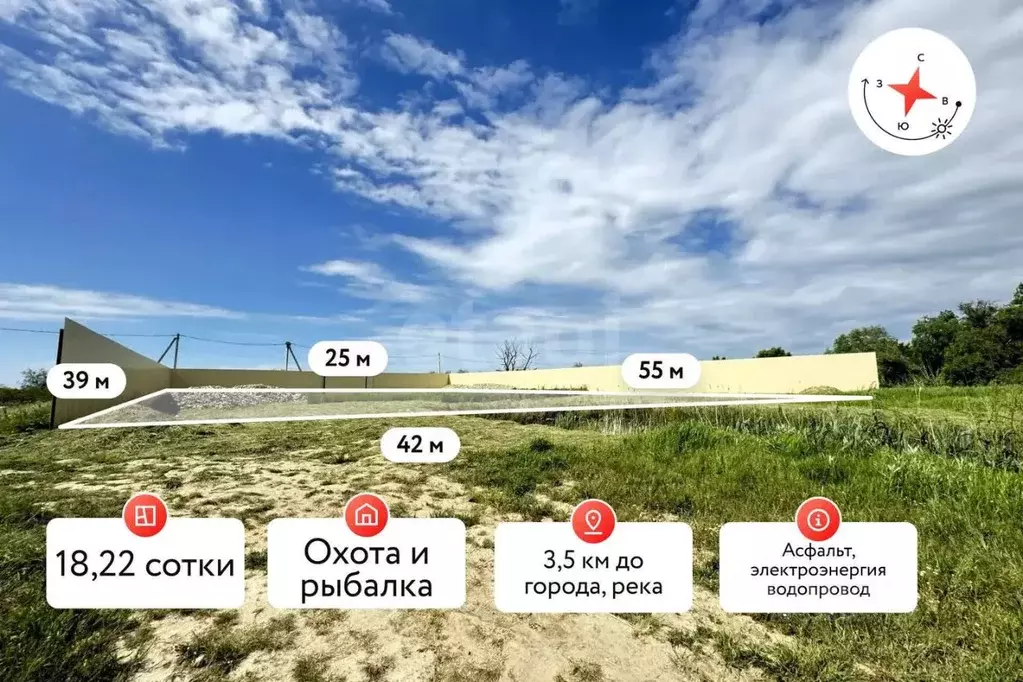 Участок в Краснодарский край, Темрюк Морская ул. (18.22 сот.) - Фото 1
