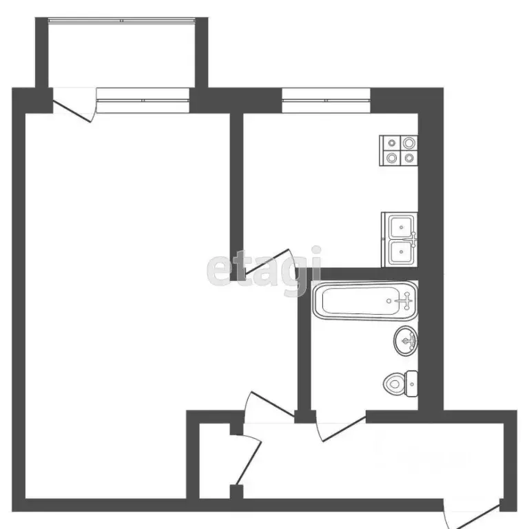 1-к кв. Мордовия, Саранск бул. Эрьзи, 17 (29.0 м) - Фото 2