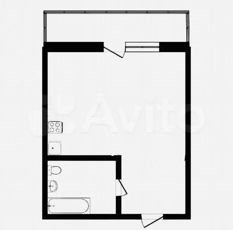Квартира-студия, 37 м, 1/9 эт. - Фото 0