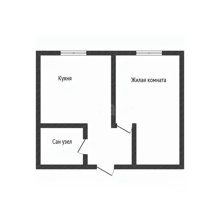 1-к кв. Алтайский край, с. Ельцовка ул. Ульяновская, 11 (26.2 м) - Фото 2
