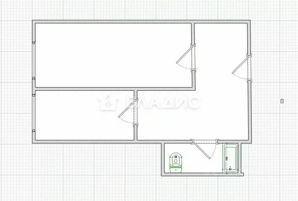 1-к кв. Пензенская область, Пензенский район, Засечный сельсовет, с. ... - Фото 2