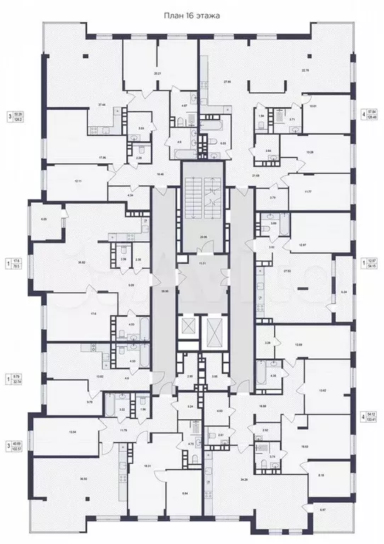 4-к. квартира, 126,5 м, 16/16 эт. - Фото 1