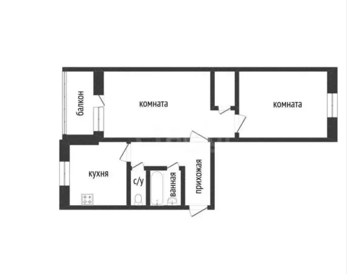 1-комнатная квартира: Курган, Школьная улица, 3 (44.7 м) - Фото 1