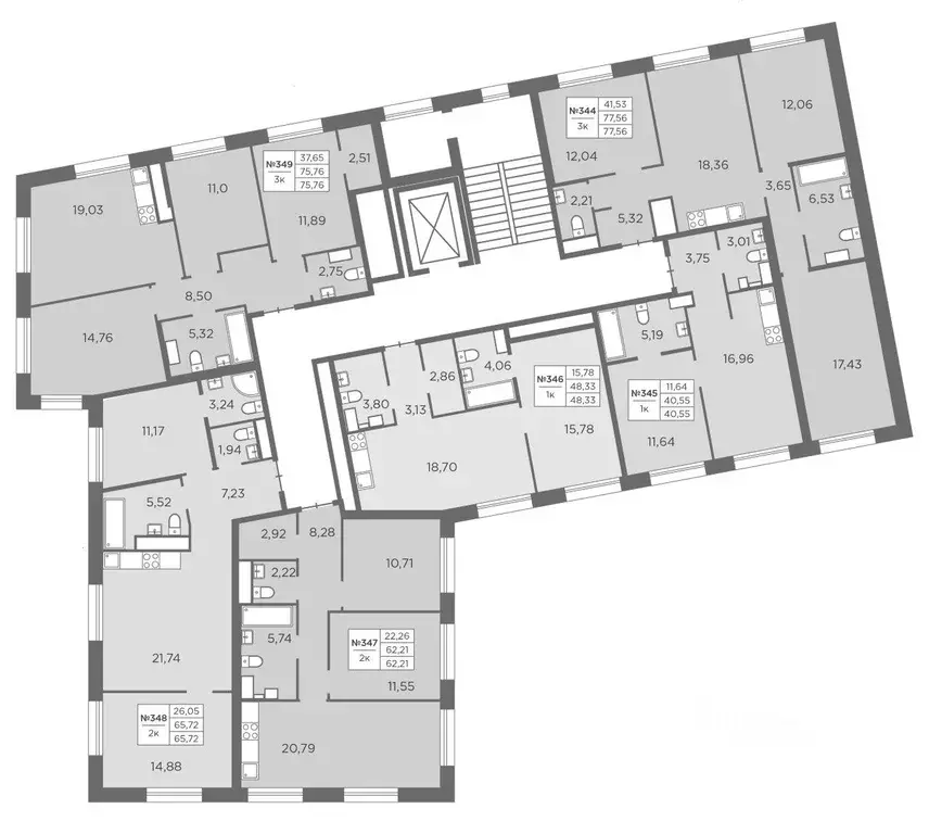 Квартира, 2 комнаты, 65.72 м - Фото 0