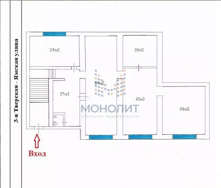 Помещение свободного назначения в Москва 2-я Тверская-Ямская ул., 54 ... - Фото 1