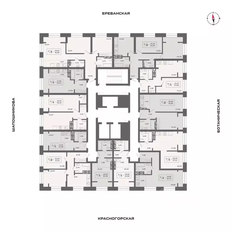 2-к кв. Новосибирская область, Новосибирск Аэропорт мкр,  (47.41 м) - Фото 1