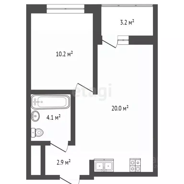1-к кв. Ханты-Мансийский АО, Сургут ул. Ивана Захарова, 9/1 (41.7 м) - Фото 1