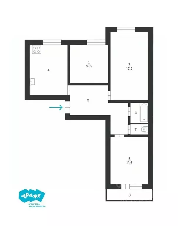3-к кв. Свердловская область, Среднеуральск Лесная ул., 4к2 (65.6 м) - Фото 1