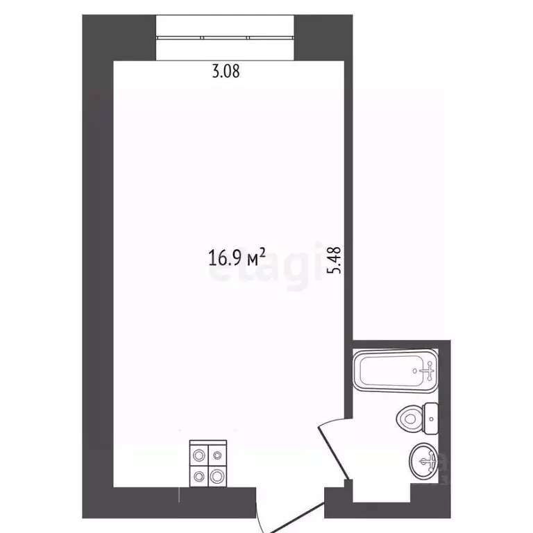 Комната Тюменская область, Тюмень ул. Республики, 248 (19.0 м) - Фото 2