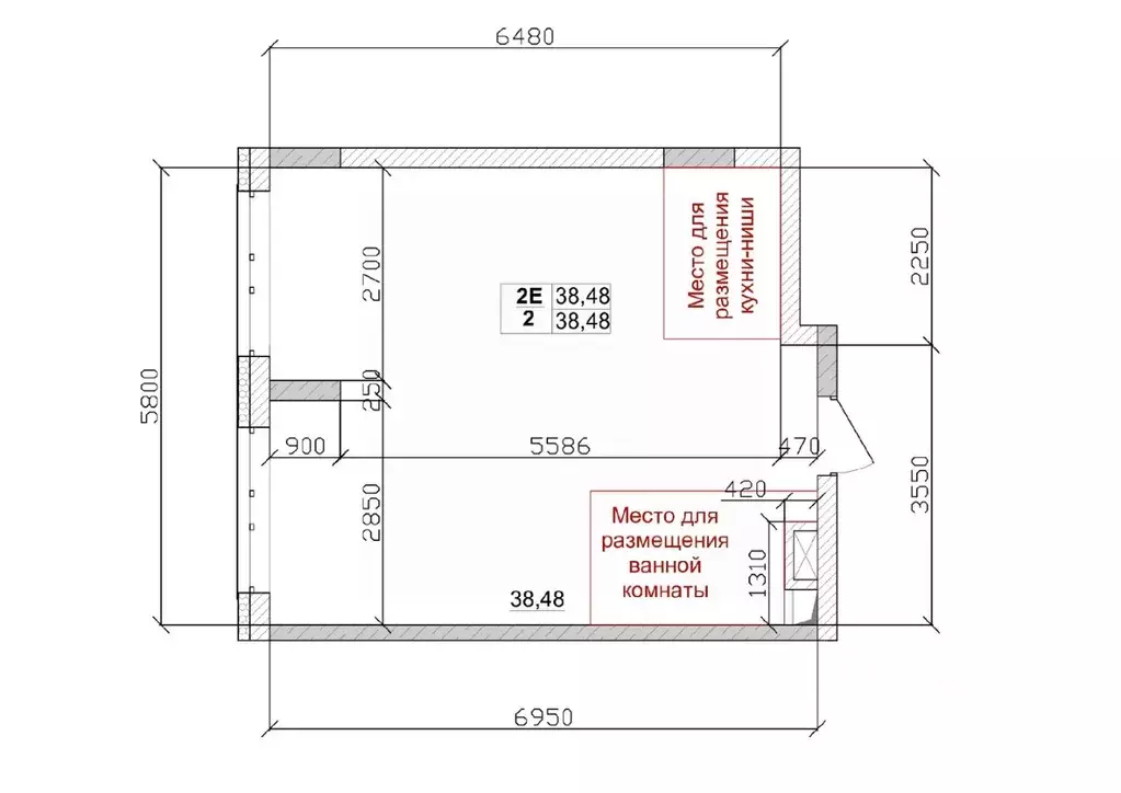 2-к кв. Кемеровская область, Кемерово ул. Дружбы, 11 (38.48 м) - Фото 1
