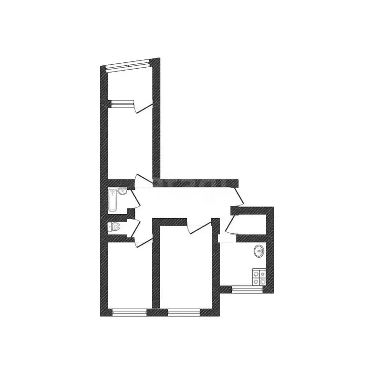 3-комнатная квартира: Бийск, улица Льнокомбинат, 68/1 (63.3 м) - Фото 1