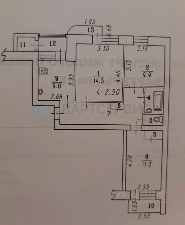 3-к кв. Омская область, Омск ул. Красный Путь, 18 (60.3 м) - Фото 2