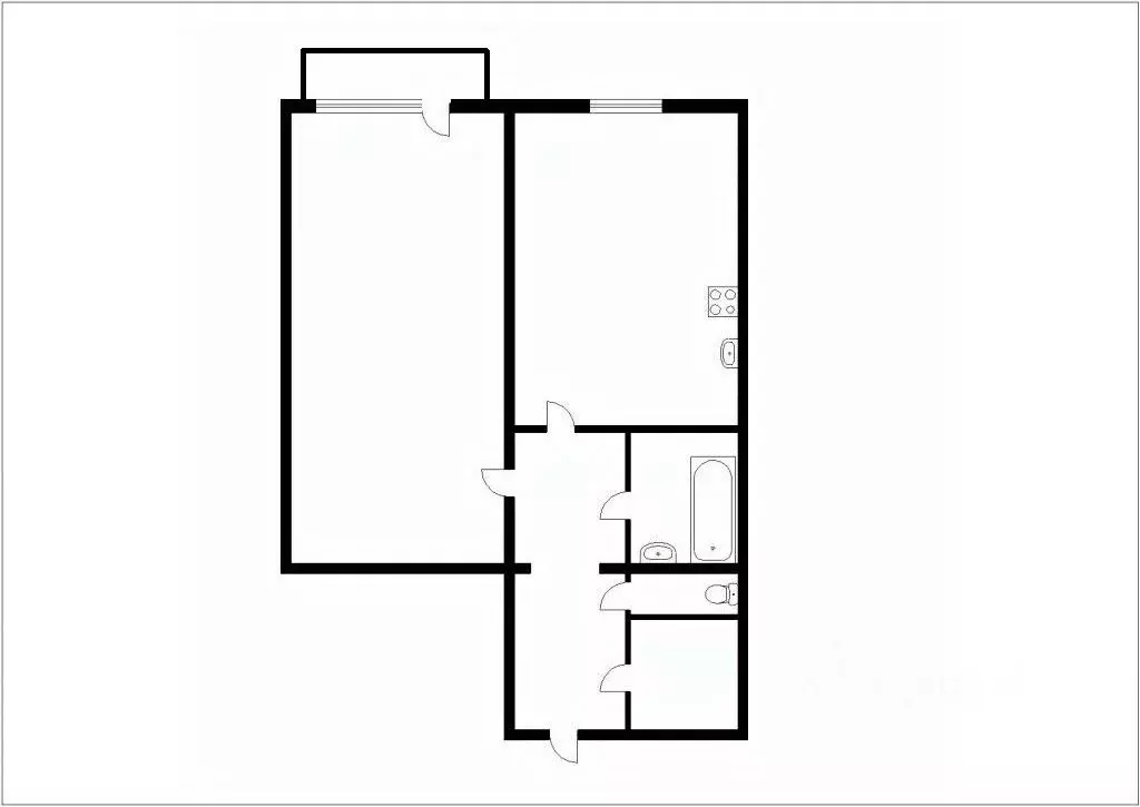 1-к кв. Кемеровская область, Междуреченск бул. Медиков, 8 (40.9 м) - Фото 2