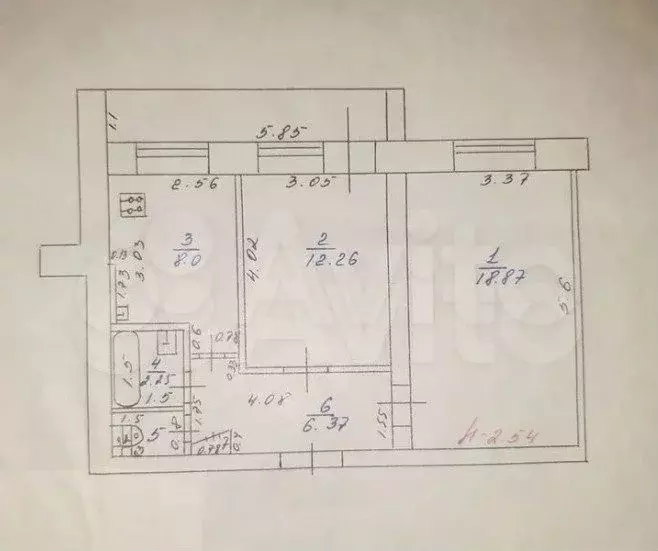 2-к. квартира, 49,1 м, 8/12 эт. - Фото 0