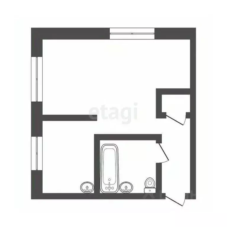 1-к кв. Кемеровская область, Юрга Московская ул., 39 (31.5 м) - Фото 1