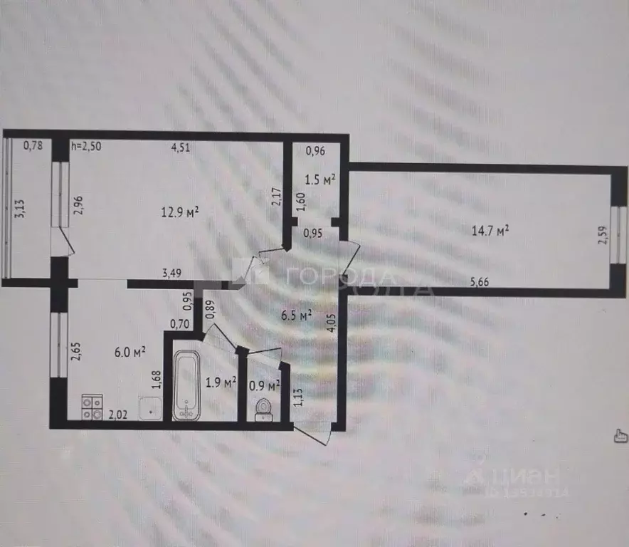 2-к кв. Алтайский край, Барнаул ул. Георгия Исакова, 131А (45.1 м) - Фото 1