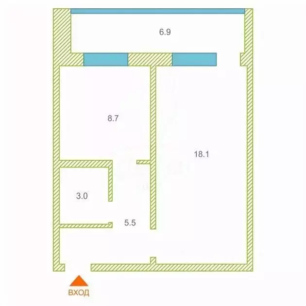 1-к кв. Тюменская область, Тюмень ул. Стартовая, 7 (35.4 м) - Фото 1