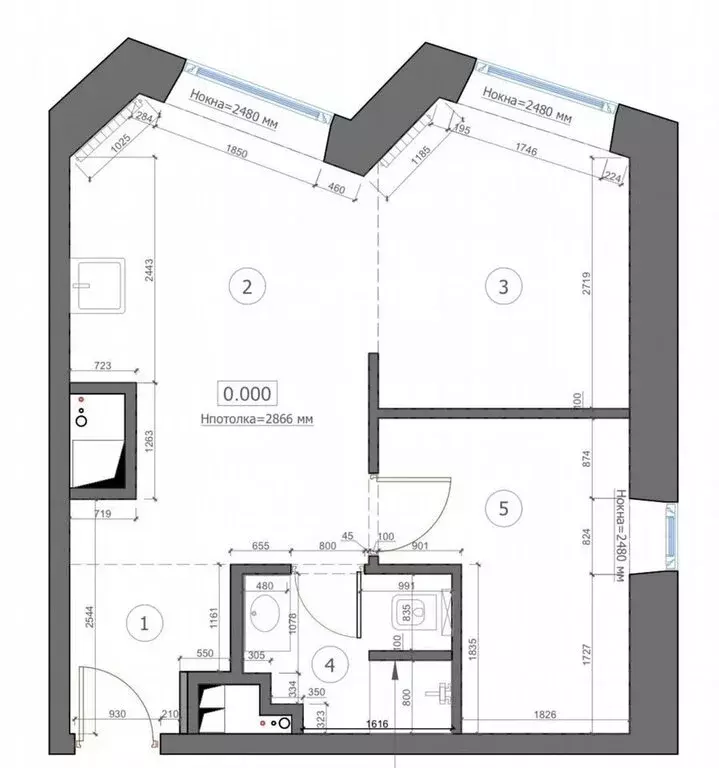 2-комнатная квартира: Москва, Новодмитровская улица, 2к1А (40 м) - Фото 1