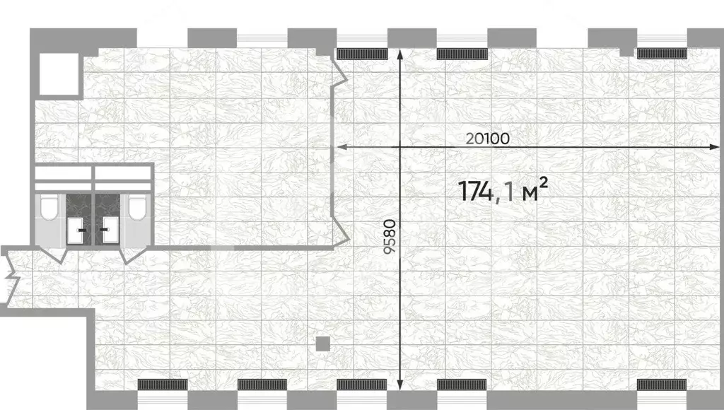 Торговая площадь в Москва Зорге 9 жилой комплекс, 9Ас4 (174 м) - Фото 2