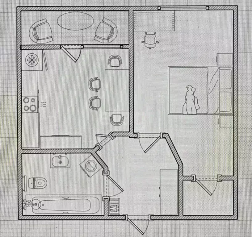 1-к кв. Московская область, Видное ул. Ольховая, 3 (41.1 м) - Фото 2