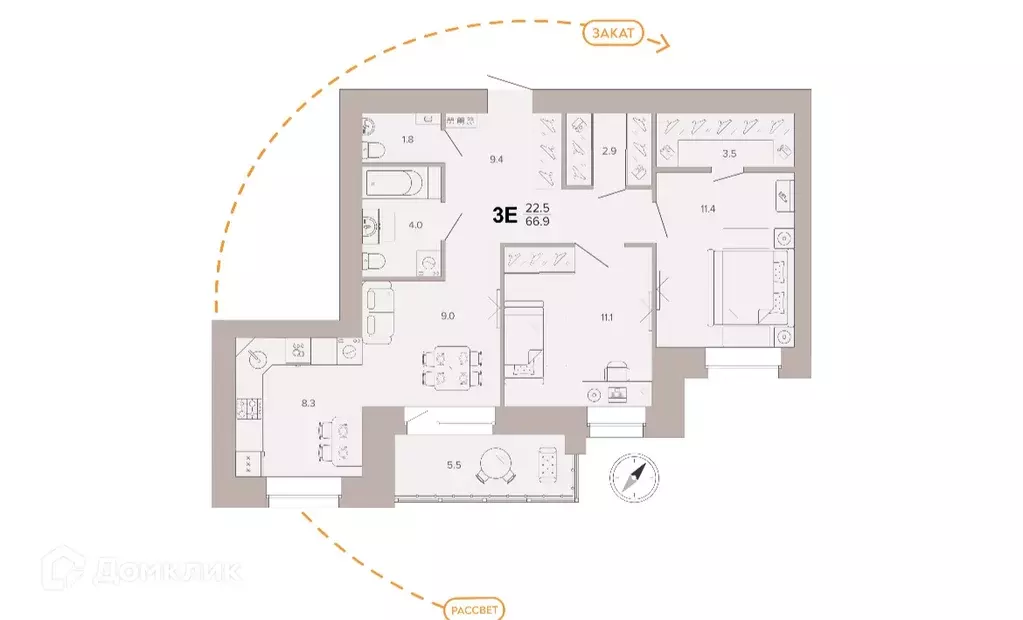 Продаётся 3-к квартира, 67.1 м - Фото 1
