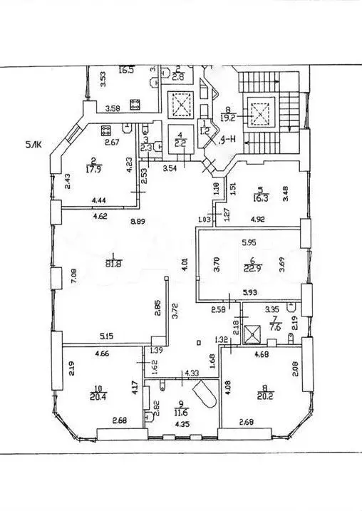 5-к. квартира, 203 м, 2/4 эт. - Фото 0