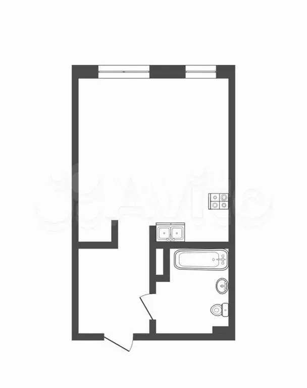 Квартира-студия, 33,6 м, 6/24 эт. - Фото 0