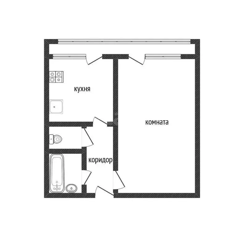 1-комнатная квартира: Волхов, улица Нахимова, 5 (33.2 м) - Фото 0