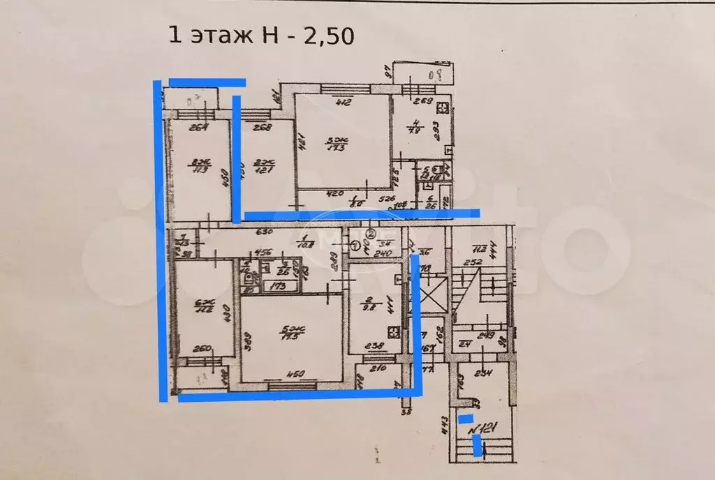 3-к. квартира, 66,1 м, 1/10 эт. - Фото 0