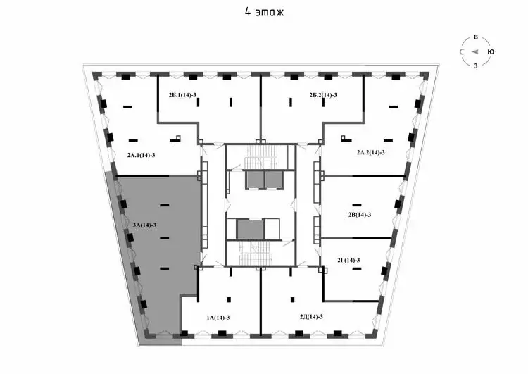 3-комнатная квартира: Казань, ЖК Яналиф (119.4 м) - Фото 1