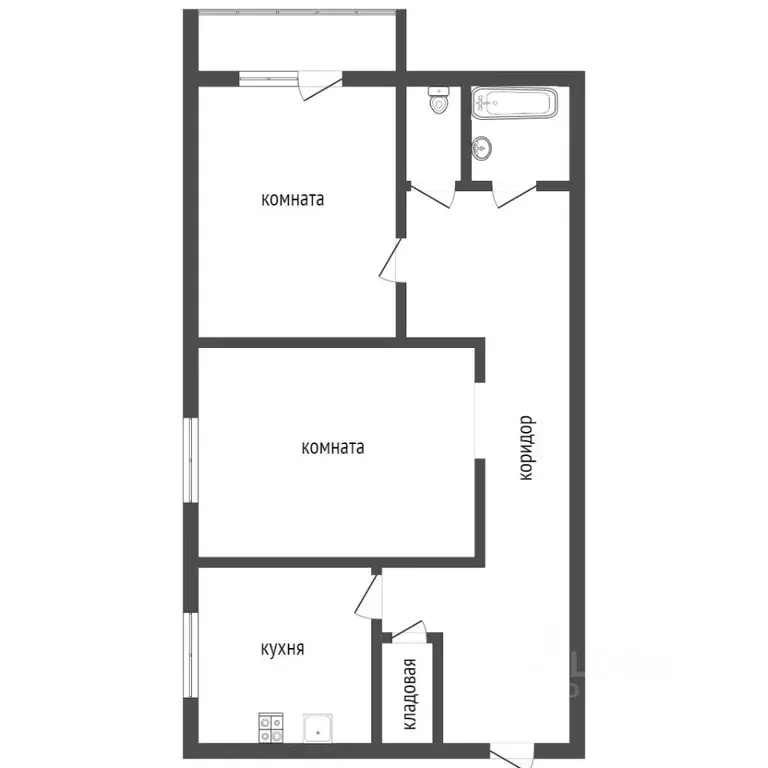 2-к кв. Воронежская область, Воронеж ул. Маршала Жукова, 6 (52.3 м) - Фото 2