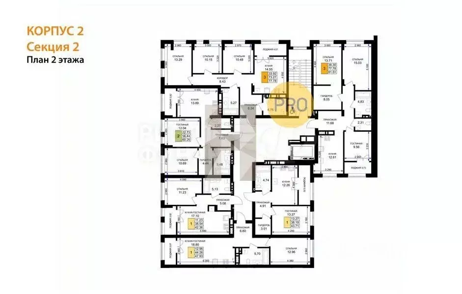 3-к кв. Калининградская область, Гурьевск Включи жилой комплекс (81.51 ... - Фото 1