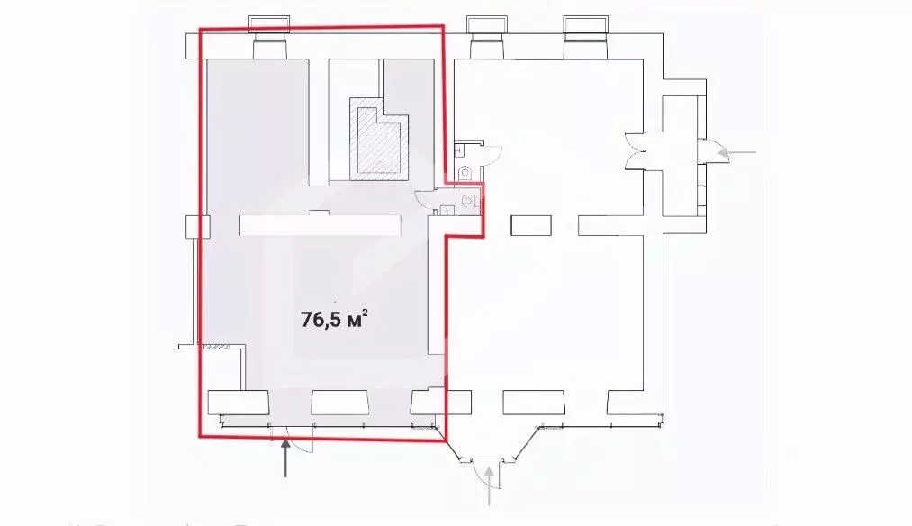 Помещение свободного назначения в Москва Брянская ул., 12 (77 м) - Фото 2