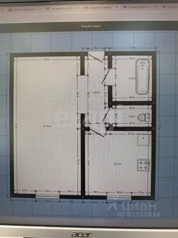 1-к кв. Иркутская область, Ангарск 6А мкр, 41 (33.3 м) - Фото 1