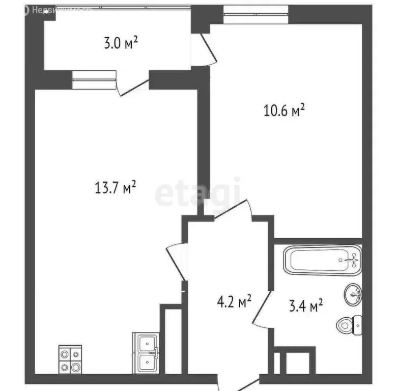 1-комнатная квартира: Краснодар, улица Героя Пешкова, 14 (39 м) - Фото 0