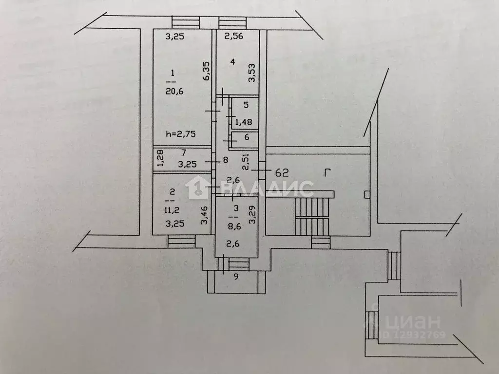 3-к кв. Пензенская область, Пенза ул. Кирова, 18Б (67.1 м) - Фото 1